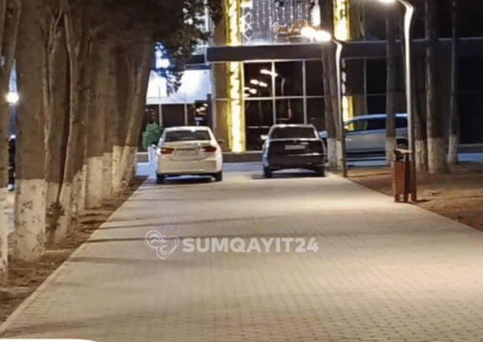 Sumqayıtda parkda qanunsuz parklanma edən sürücülərə cərimə tətbiq olundu