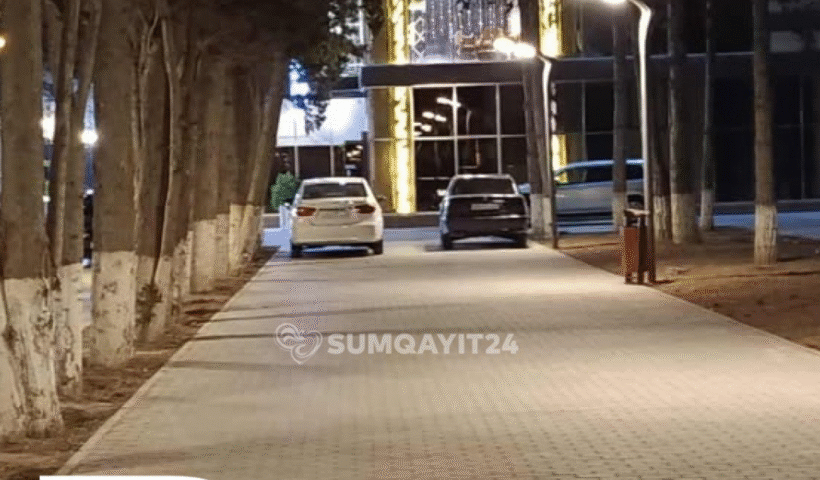Sumqayıtda parkda qanunsuz parklanma edən sürücülərə cərimə tətbiq olundu